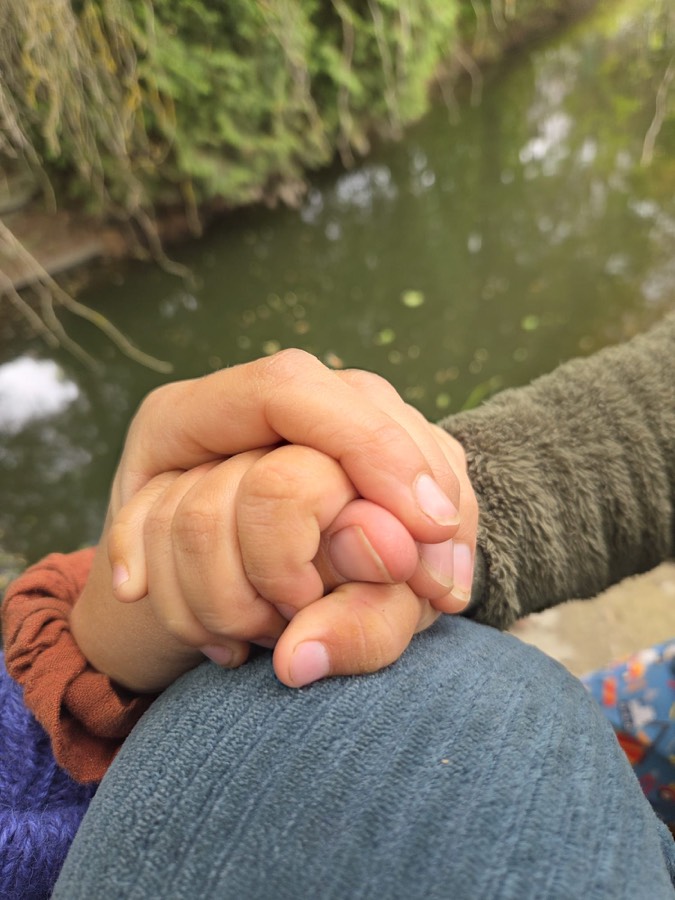 Ruka dospělého a dítěte spojené v dlani